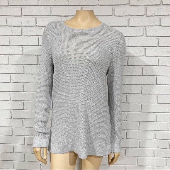 Eileen Fisher Women’s Gray Shimmer Sweater - Picture 1 of 10